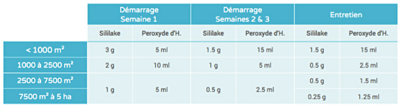 Tableau de résultat Sililake